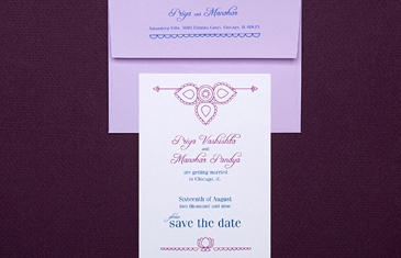 Indian Wedding Invitations by 3 Bees Paperie