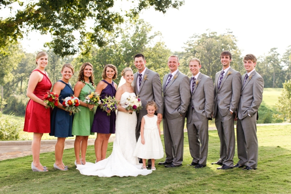 Red, Green, Purple & Blue Fall Wedding from Anna K. Photography