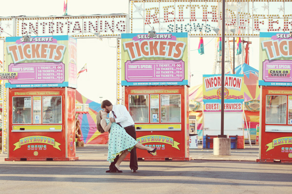 Vintage Carnival Themed Engagement Session from Two Chics Photography â€“ Part 1
