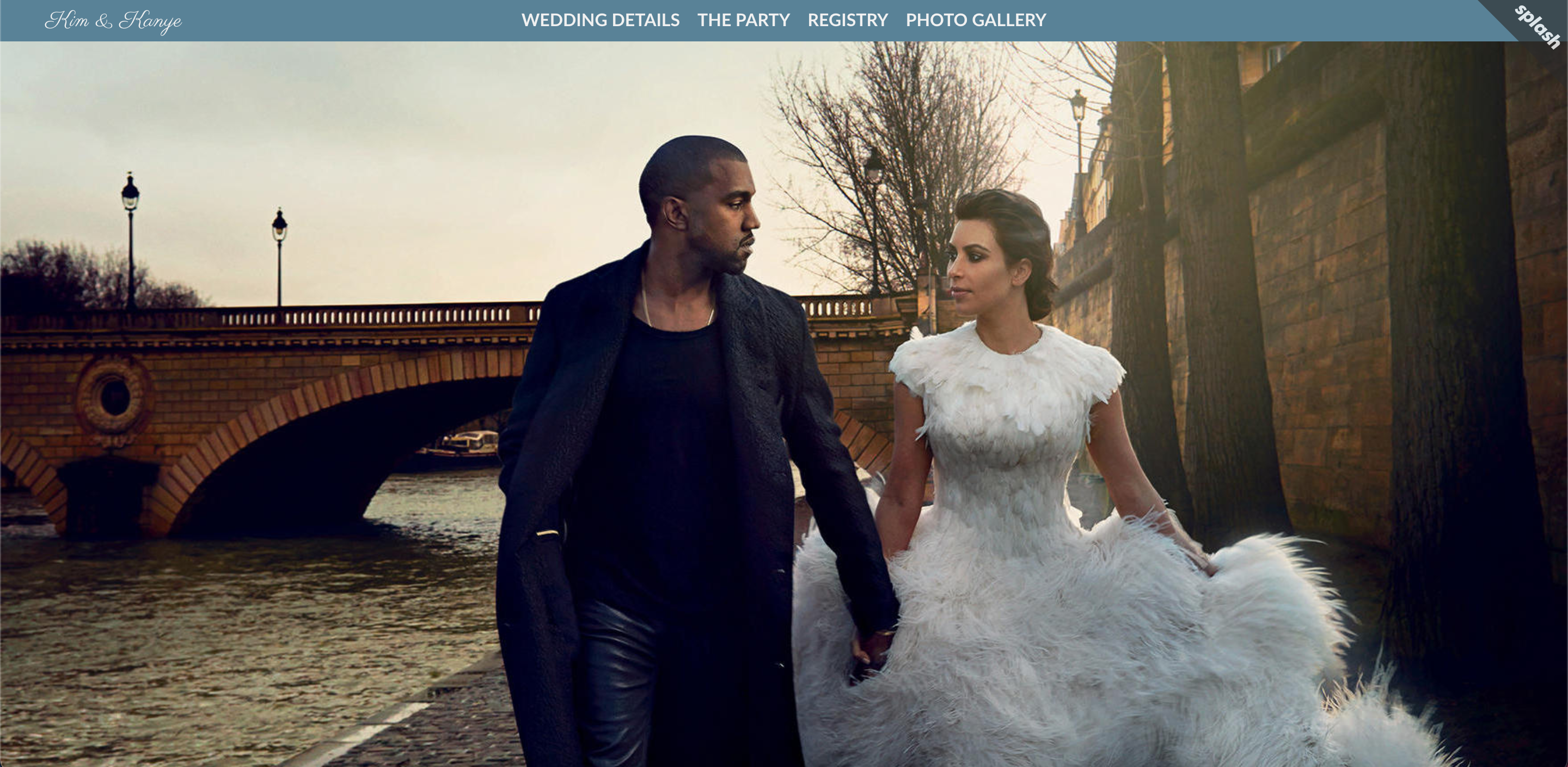 Kim & Kanye's Wedding Website