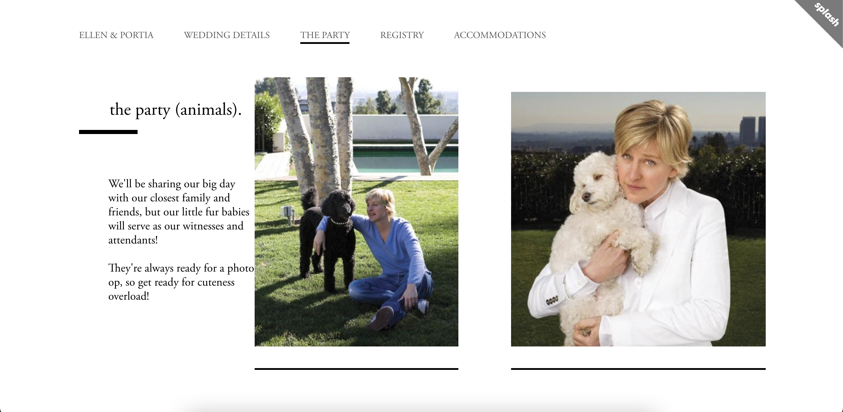 Ellen & Portia's Wedding Website