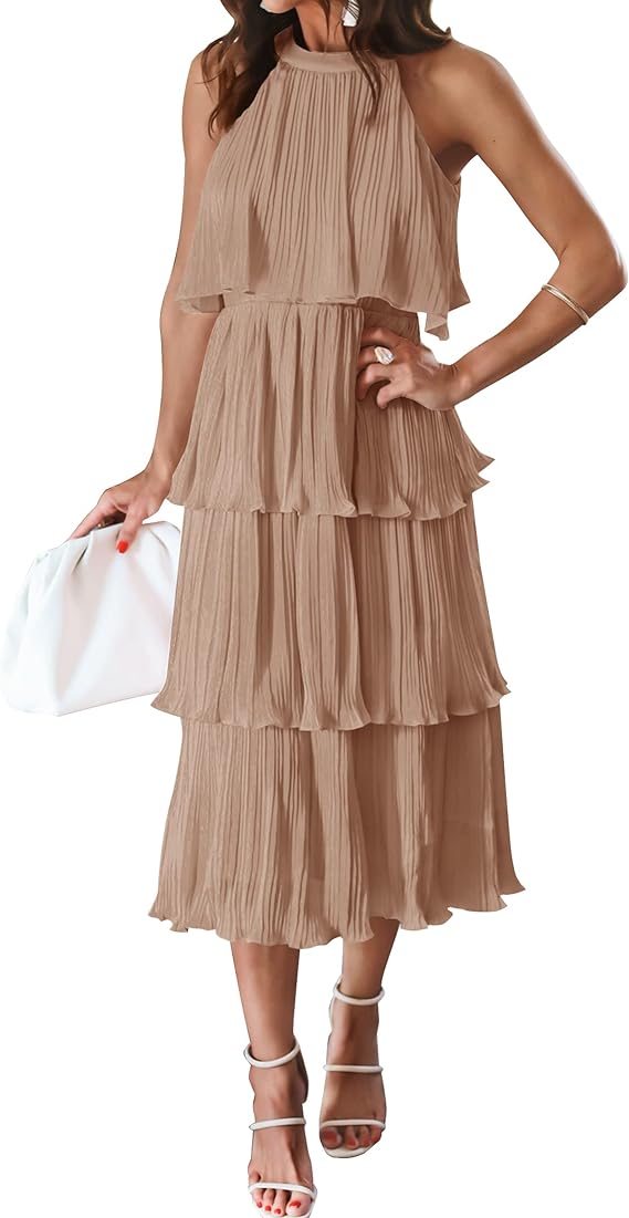 Ruffle Tiered Midi Dress Image 1