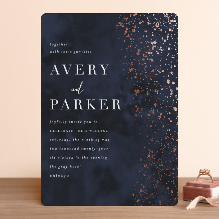 Foil Pressed Wedding Invitation Image 1