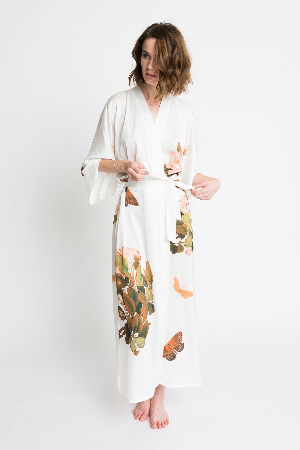 Peony & Butterfly Kimono Robe Image 1