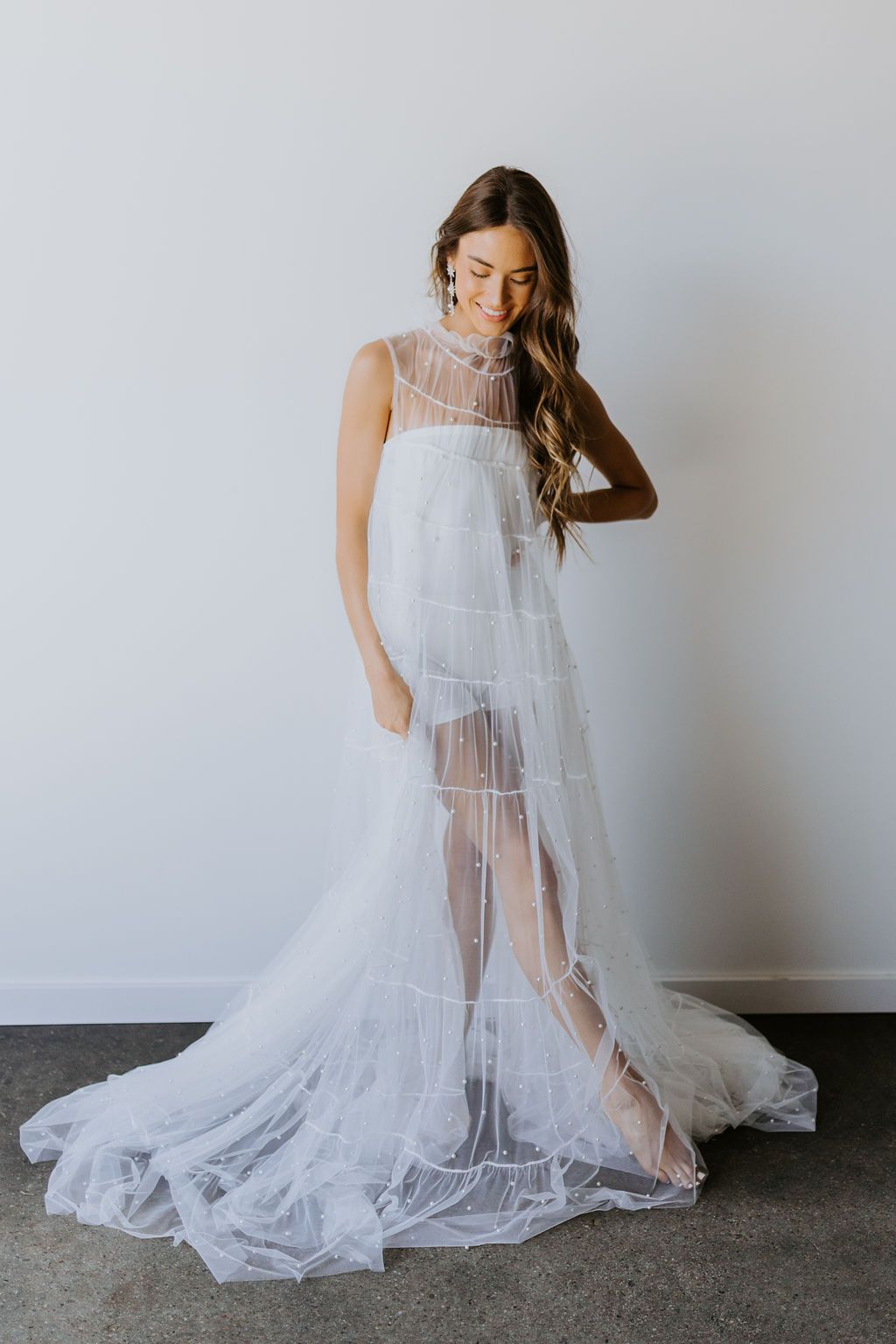 Rosey Pearl High Collar Gown Image 1