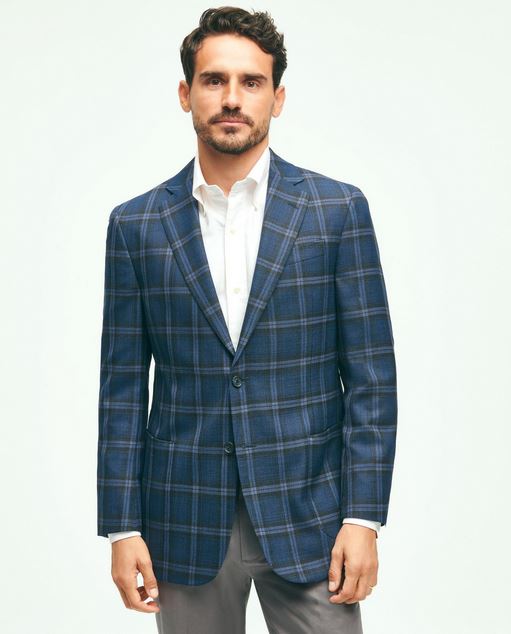 Wool Hopsack Plaid Sport Coat Image 1