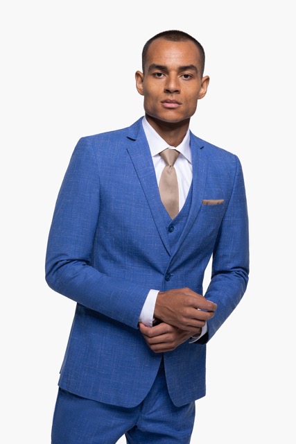 Indigo Blue Notch Lapel Suit Image 1