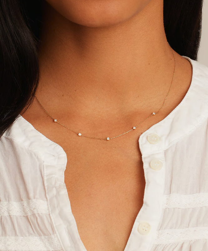 Classic Five Diamond Necklace Image 1