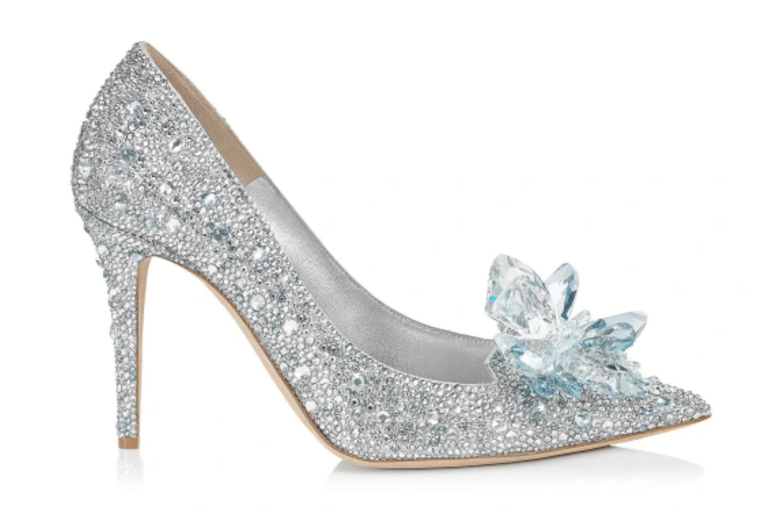 Crystal Covered Pointy Toe Pumps Image 1