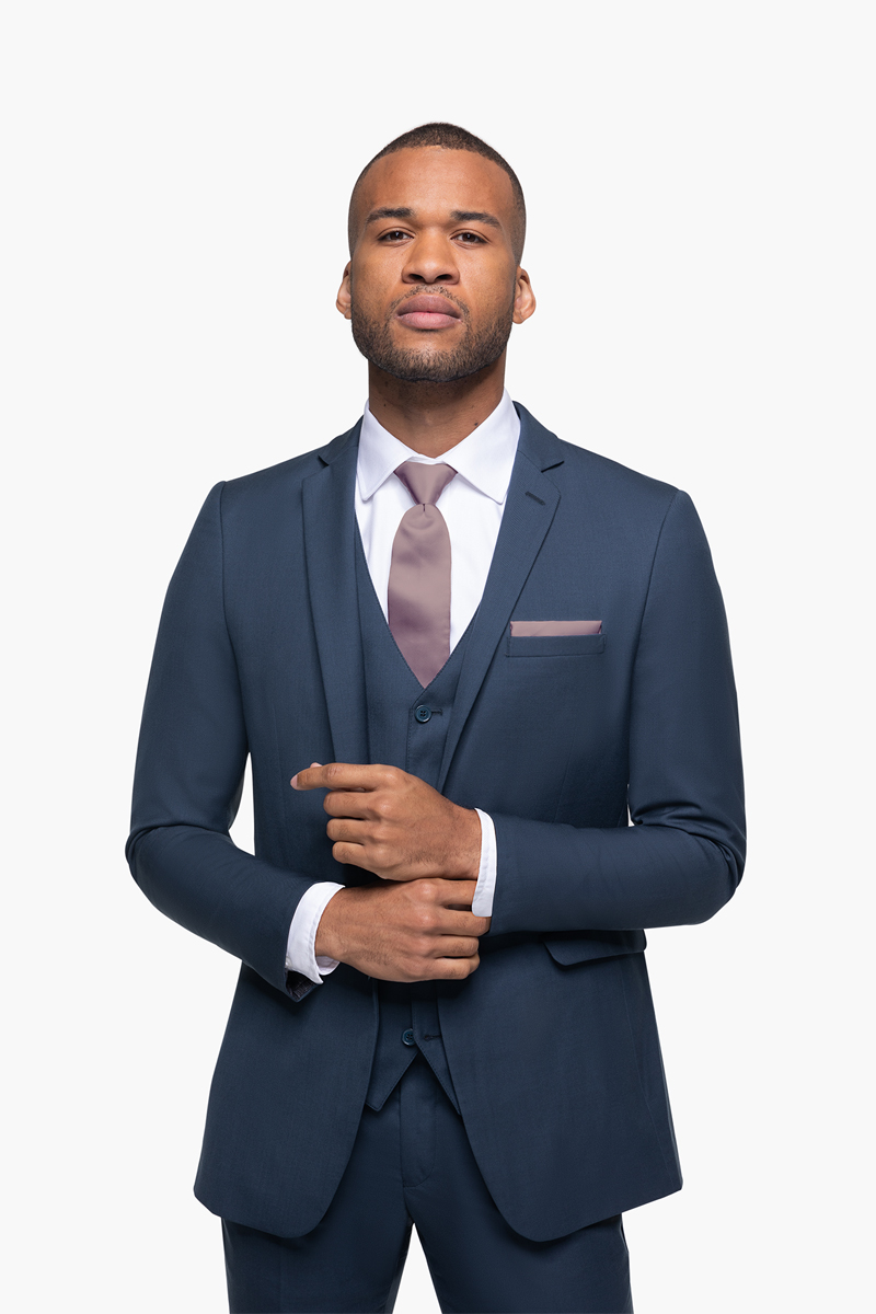 Slate Blue Notch Lapel Suit Image 1